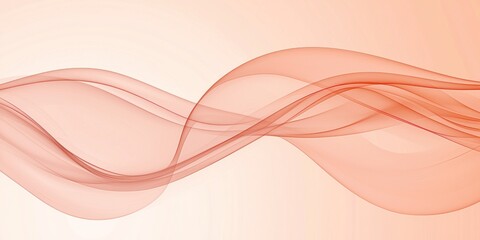 Abstract Pink and Orange Curved Lines with Gradient Background