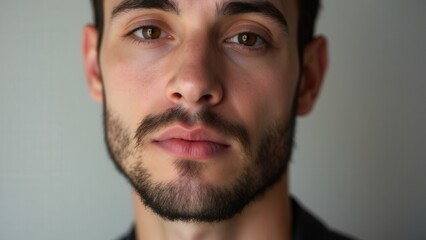 Fototapeta premium The ultimate look with mens small beard styles, offering a sleek and minimalist appearance for every occasion.