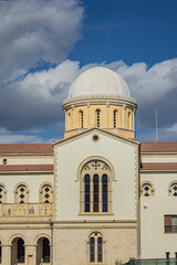 View of Ayia Napa Cathedral. Cathedral's design is a stunning blend of various architectural styles, reflecting the cultural and religious history of the region. Limassol, Cyprus