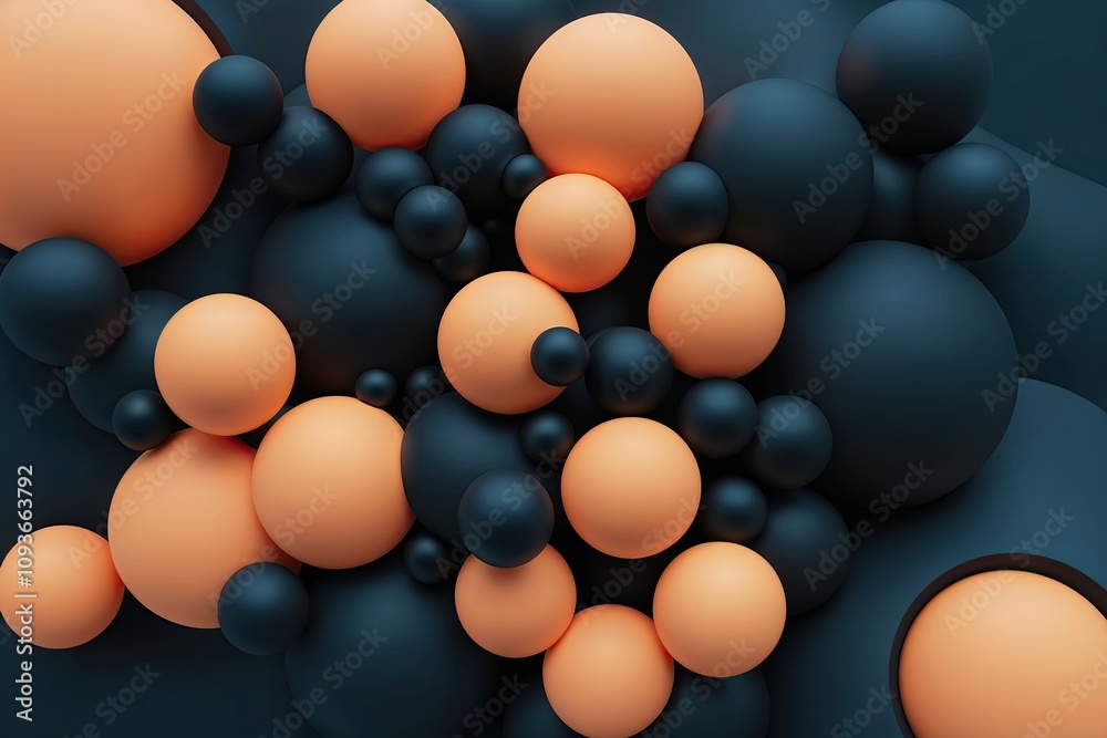 Wall mural vibrant and shadowy abstract 3d background design