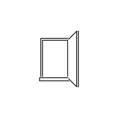 Black Striped Door Icon Design