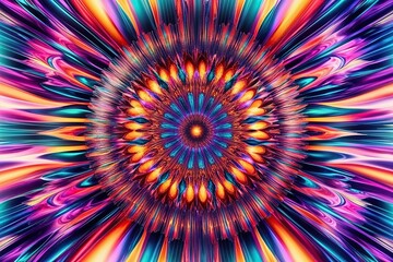 Lively Dreamlike Visual Design Featuring Bright Colors and Layered Outlines