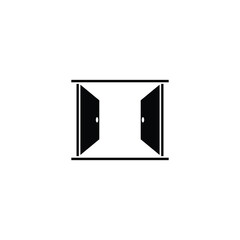 Black Striped Door Icon Design
