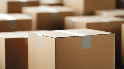 Cardboard boxes packaging stackable concept. Durable Cardboard Boxes for Shipping and Storage