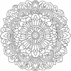 black and white spiritual symbol mandala coloring book	