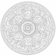 black and white spiritual symbol mandala coloring book	