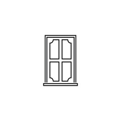 Black Striped Door Icon Design