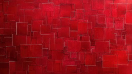 Abstract red background with randomly arranged blocks