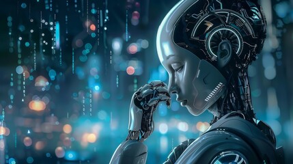 Digital binary code matrix background - 3D rendering of a scientific technology data binary code network conveying connectivity, complexity and data flood of modern digital age