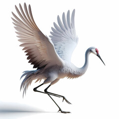 Obraz premium image of elegant crane bird image on white background