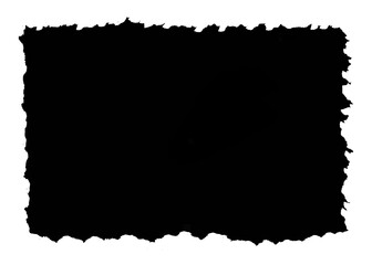 clipping mask black with uneven edges paper shape rectangle for photography grunge effect  photograph frame 