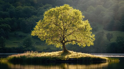 Fototapeta premium Solitary Tree on an Island