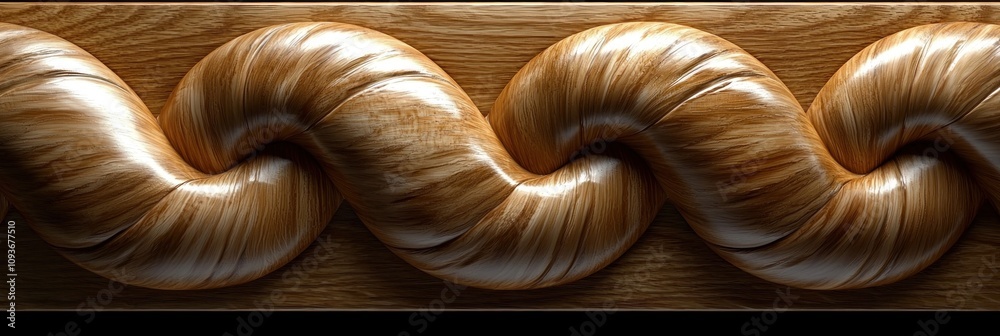 Poster abstract wood grain pattern with intertwined curves