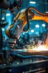 Autonomous Welding Robot Enhancing Efficiency in High-Tech Industrial Manufacturing Facility