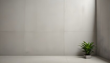 a plant in a white pot against a wall