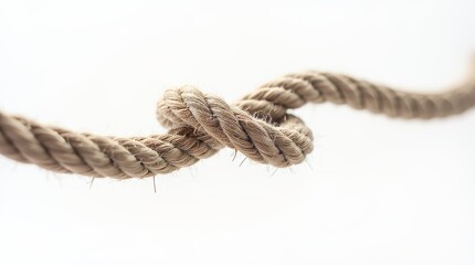 Fototapeta premium Twisted Rope or Cord Isolated on White Background