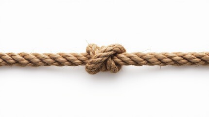 Obraz premium Twisted Rope or Cord Isolated on White Background