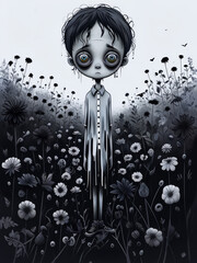 Young waif. generative AI