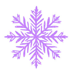 purple snowflake glittering 