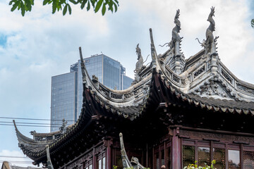 Ancient Chinese Temple in Yu Garden, Shanghai