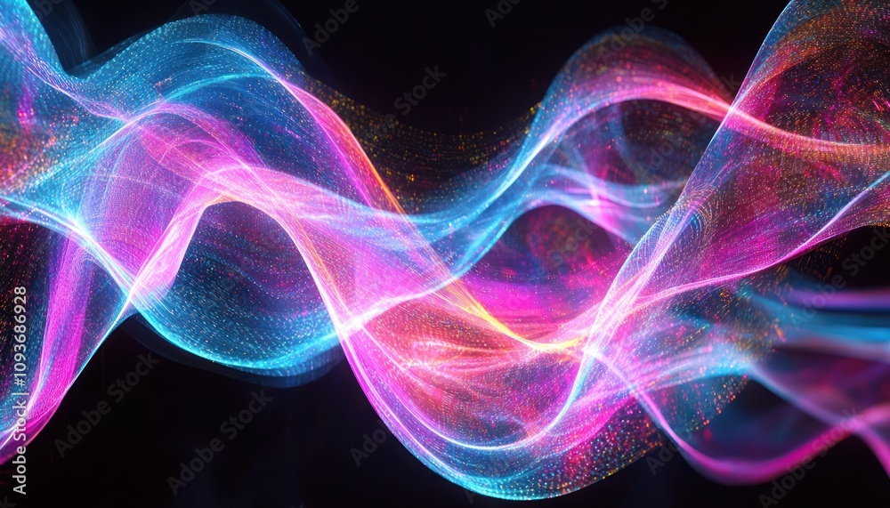 Aufkleber abstract swirling light with multicolored sparkles