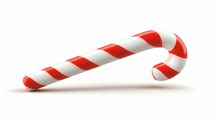 laska cukrowa, świąteczne słodycze, czerwono-białe paski, tradycyjny świąteczny symbol, świąteczna dekoracja, słodki przysmak, bożonarodzeniowy klimat, prosty design, gładkie tło, minimalistyczne zdję