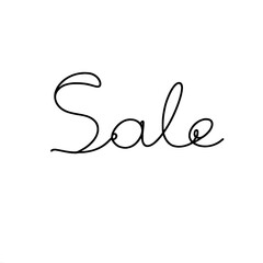 Elegant minimalist sale design with handwritten script on light background