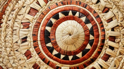 Fototapeta premium Intricate Woven Circular Pattern Art
