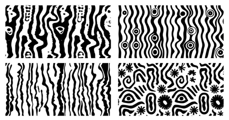 Fototapeta premium artistic abstract black and white patterned backgrounds