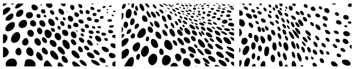 monochrome abstract background featuring bold dotted design