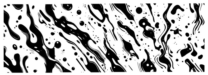 dynamic fluid-inspired abstract illustrations