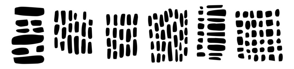 geometric black and white pattern with organic shapes