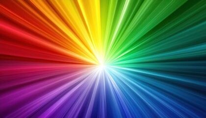 Obraz premium Abstract Rainbow Radiating Lines Background
