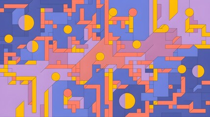 Abstract cityscape emerging from scattered chaotic strokes