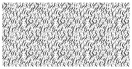 hand-drawn curved line texture collection – black vector