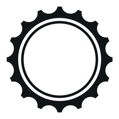 Round frame with geometric pattern for making stamps and patterns