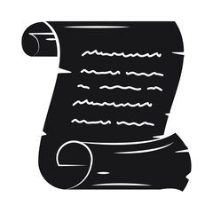 ancient parchment silhouette icon