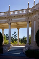 Obraz premium decorative limestone colonnade in the park
