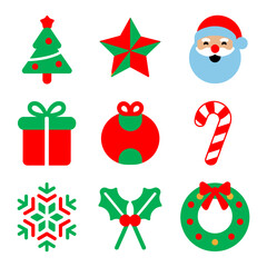 set of christmas icons