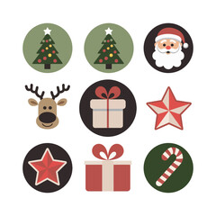 christmas icon set