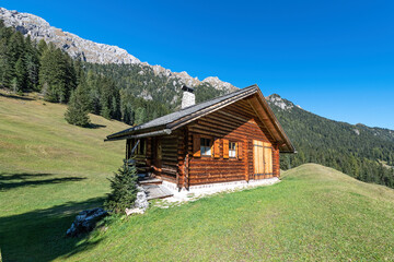 Old hut with in Alpe di Siusi - Seiser Alm