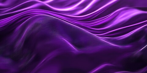 Fototapeta premium Abstract Purple Wavy Lines with a Metallic Sheen