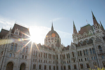 Fototapeta premium parliament in Budapest, Hungary, on a sunny day