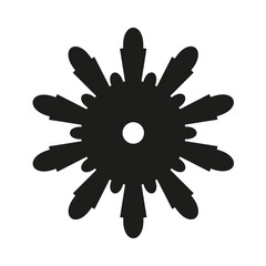 multi-petalled graphic flower, logo, design, interior