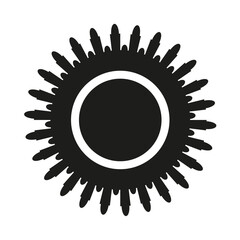 multi-petalled graphic flower, logo, design, interior