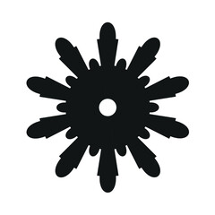 multi-petalled graphic flower, logo, design, interior