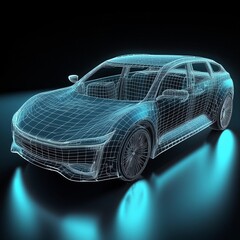 3D rendering of an automobile