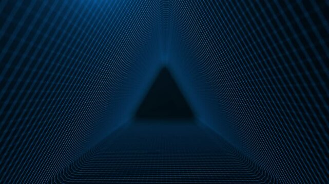 Digital cyberspace particles Grid perspective data network connections big data flow data analysis cloud computing binary code. cyberpunk style Sci-Fi laser grid landscape. Digital cyber surface style