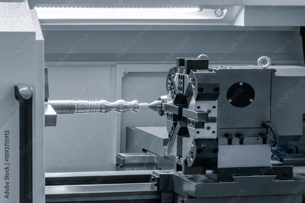 Poster programmable modern cnc digital digital program machinemanufacturing professional metalworking machi