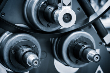 industrial device for bending of metal pipes and plates,  industrial concept